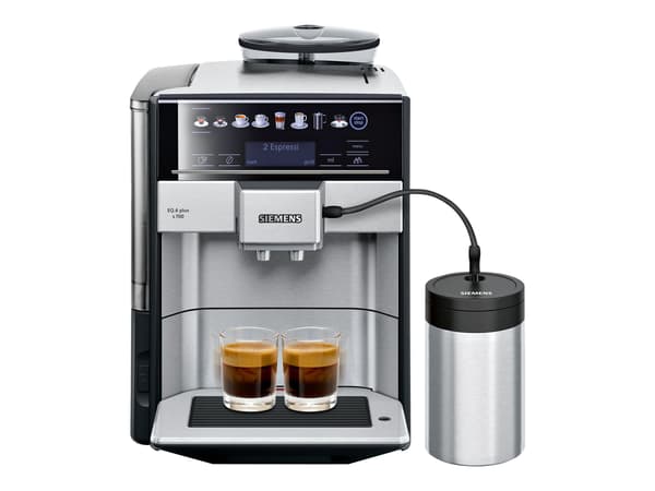 Siemens EQ.6 plus s700 TE657M03DE Automatisk kaffemaskine Rustfrit stål/svart svart