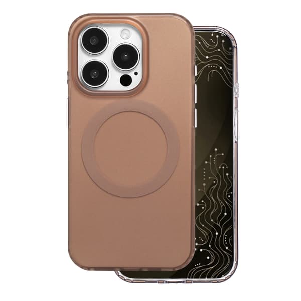 Tecto Shield Mistiq Mag skal för iPhone 15 Pro brun brun