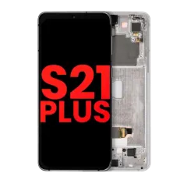 OLED-enhet med ram för Samsung Galaxy S21 Plus 5G (Eftermarknad Plus) (Phantom Silver)