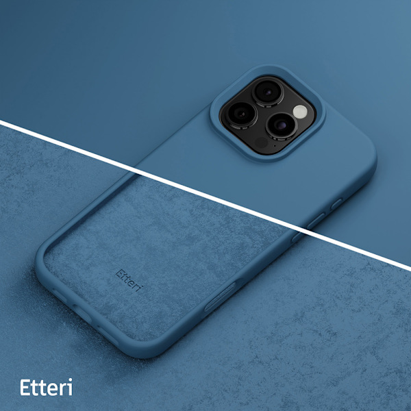 Etteri Silicone Case for iPhone 16 Pro Max 6.9\" Dark Blue