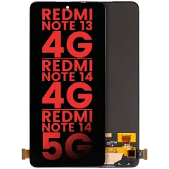 OLED-enhet utan ram för Xiaomi Redmi Note 13 4G / Note 14 4G / Note 14 5G (internationell version) (Aftermarket Plus) (alla färger)