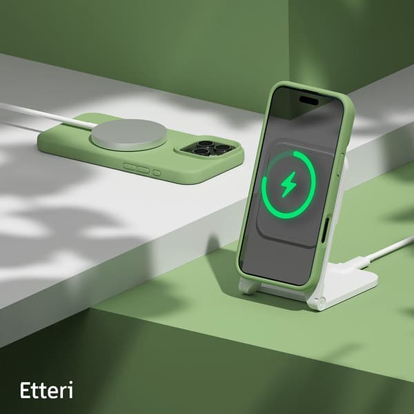 Etteri Silikonskal till iPhone 16 Pro Max 6,9\" ljusgrön