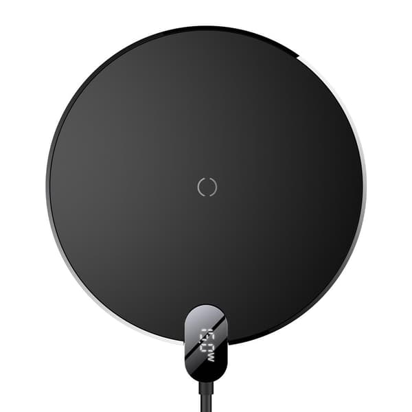 Baseus trådlös laddare Digital LED 2 15W svart
