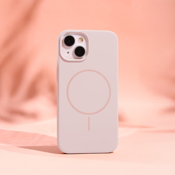 Silikonskal Thin Mag för iPhone 16 6,1\" ljusrosa