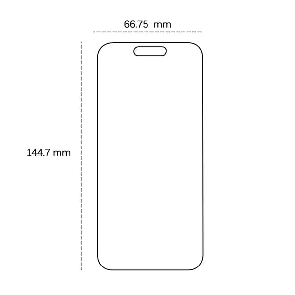 Härdat glas 2,5D för iPhone 16 Pro / 17 / 17 Pro / 18 / 18 Pro