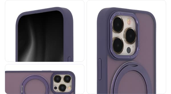 Secure Spinning Mag skal för iPhone 14 Pro lila