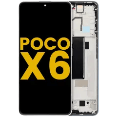OLED-enhet med ram för Xiaomi Poco X6 (renoverad) (blå) blå