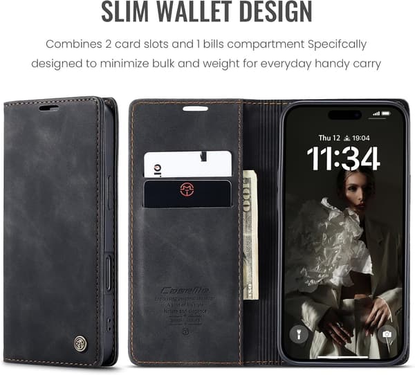 Caseme 0013 för iPhone 17 Svart svart