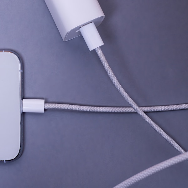 Maxlife MXUC-06 kabel USB-C - USB-C 1,0 m 20W grå nylon