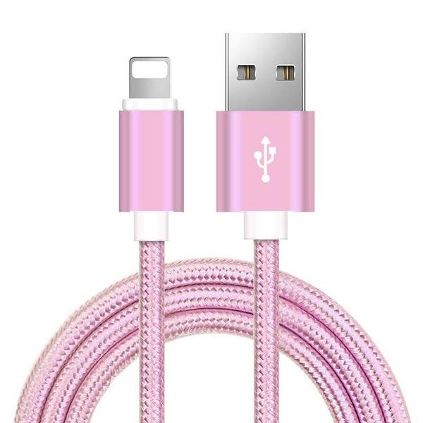 3 st  hög kvalitet för iPhone-laddningssladd 1,2 och 3 meterlljusblå blå