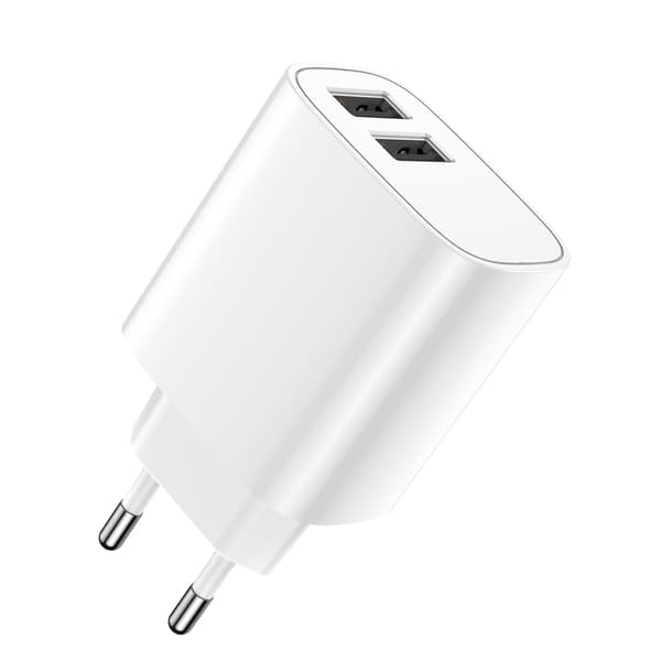 Forever väggladdare 2xUSB 2,4A LS-03 vit vit