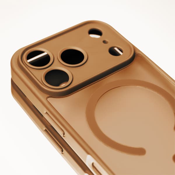 Mag Matt-fodral för iPhone 11 brunt kameraskydd