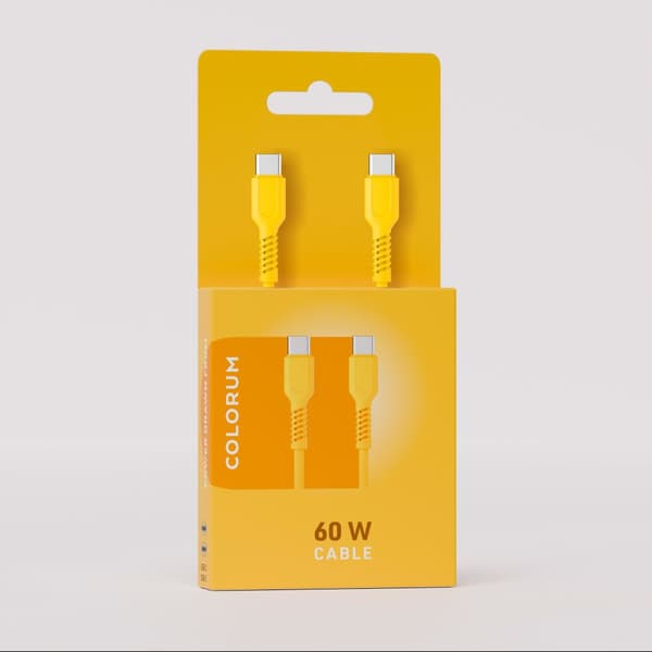 COLORUM-kabel USB-C - USB-C 1,8m 3A CK60-CC-05 xGul