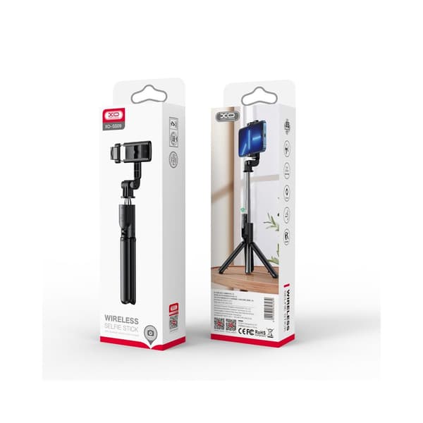 XO selfiepinne Bluetooth stativ SS09 svart 64cm svart