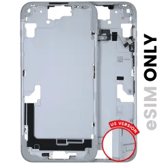 Mellanramshölje med smådelar för iPhone 15 Plus (amerikansk version) (begagnad OEM-dragning: klass B) (blå) blå