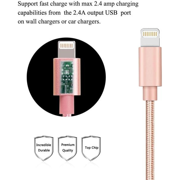 2 st 1 m guld  iphone kabel top kvalitet.