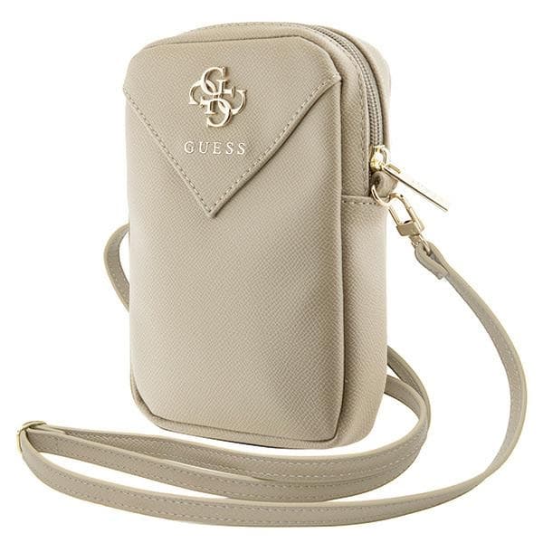 Guess väska Zip Triangle 4G beige