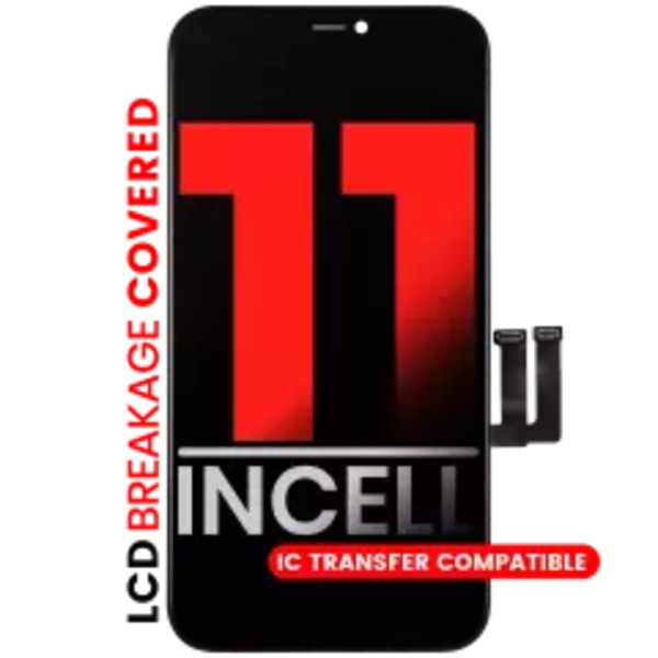 LCD-enhet med förmonterad stålplatta för iPhone 11 (Eftermarknad Pro: XO7 / Incell)
