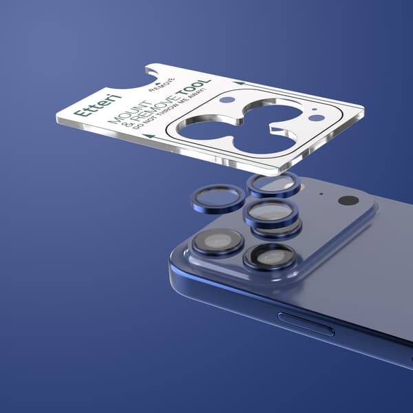 Kameralinsskydd för iPhone 17 Pro/Max blå blå