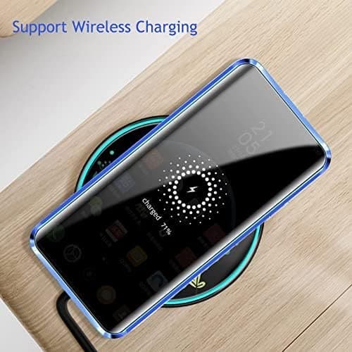 Sekretess magnetiskt fodral för Samsung S25 plus blå
