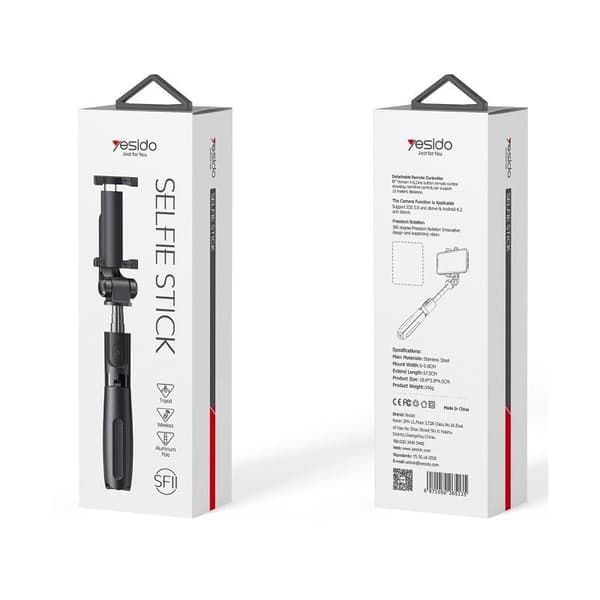 YESIDO SELFSTICK/TRIPOD BT SF11+ PILOT SVART