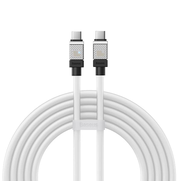 Baseus kabel CoolPlay USB-C - USB-C 2m 100W vit vit
