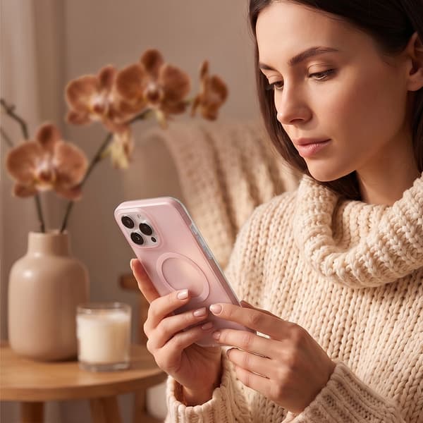 Tecto Shield Mistiq Mag skal för iPhone 15 rosa