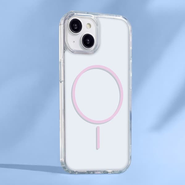 Stötsäkert tunt Mag-fodral för iPhone 16 Pro Max 6,9\" rosa