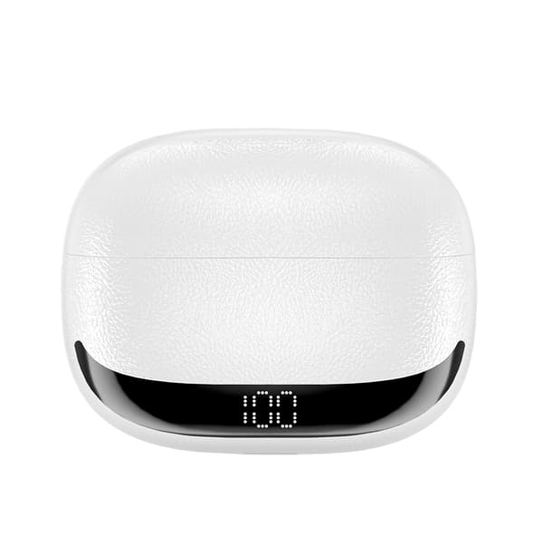 BWOO Bluetooth hörlurar BW40 TWS ANC med LCD-display vit blå