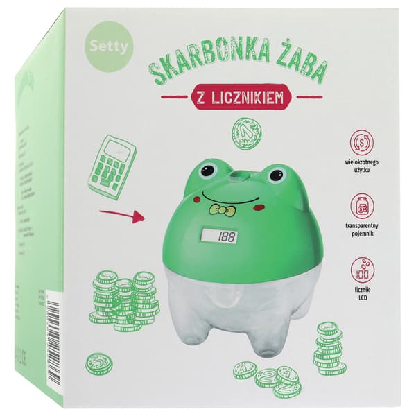 Setty spargris med räknare Groda YS011-3A