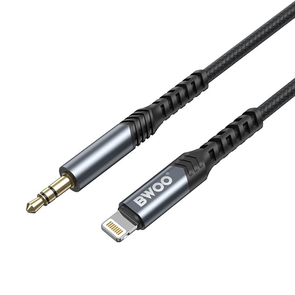 BWOO Kabel AUX 3.5mm - Lightning BO-AUX068 svart