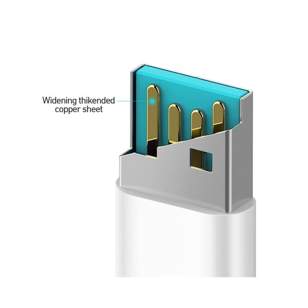 BWOO kabel USB - Lightning 1m 3A vit X172L vit