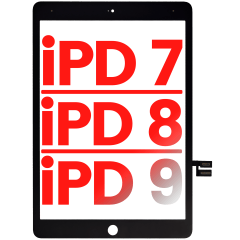 Digitizer för iPad 7 (2019) / iPad 8 (2020) / iPad 9 (2021) (Eftermarknad Plus) (Svart) svart