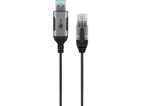 Goobay 74384 USB 3.0 type A to RJ45 10 m Black