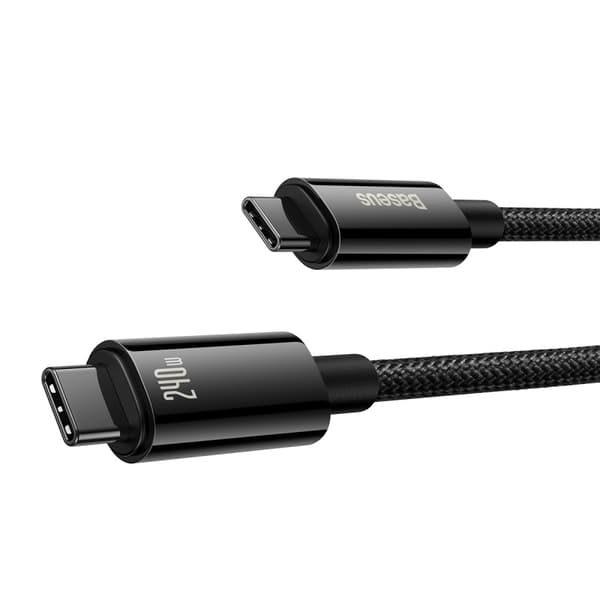 Baseus kabel Tungsten PD USB-C - USB-C 1,0m svart 240W svart