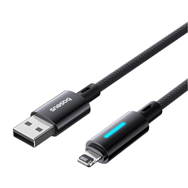 Baseus Lit-kabel USB - Lightning 1m 2.4A Cosmic Black