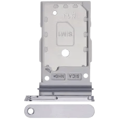 Dubbel SIM-kortshållare för Samsung Galaxy S25 / S25 Plus (Premium) (Silver Shadow)