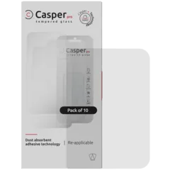 Casper Pro Härdat Glas Kompatibel med iPhone Duo (10-pack) (Klar) röd