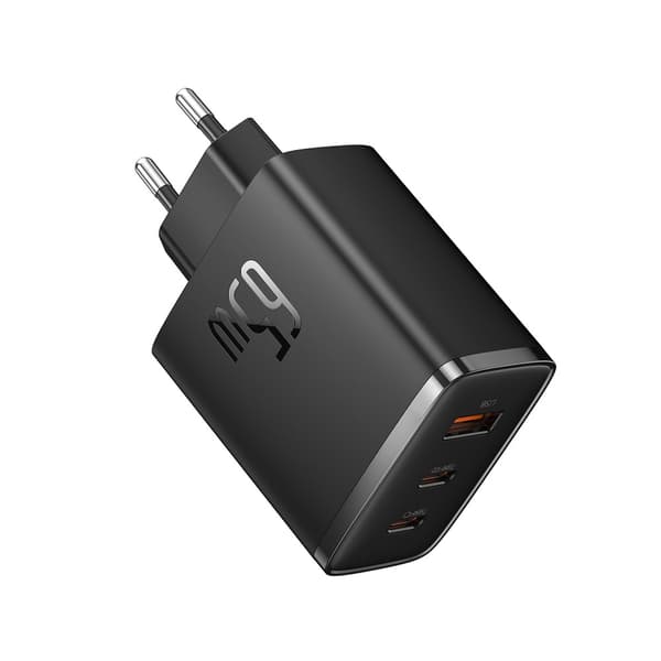 Baseus väggladdare Cube Pro PD 65W 2x USB-C 1x USB svart svart