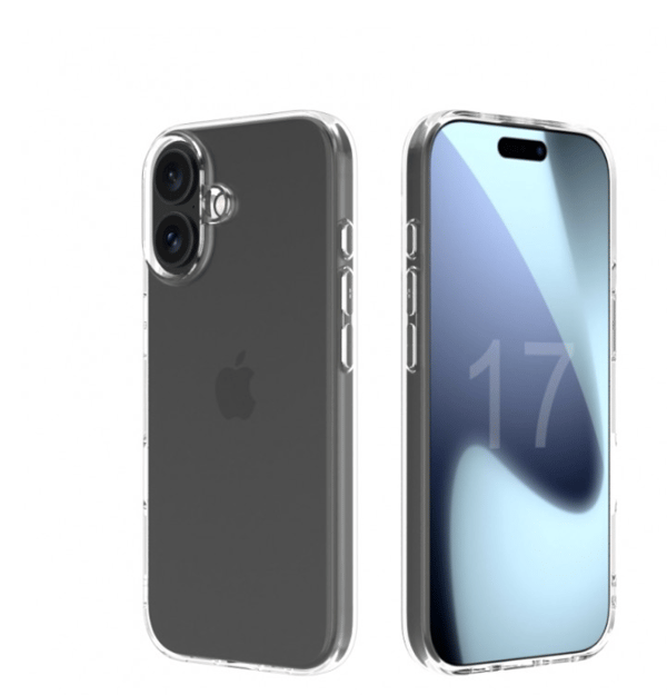 Slimmat silikonskal 1 mm – Transparent – iPhone 17 transparent
