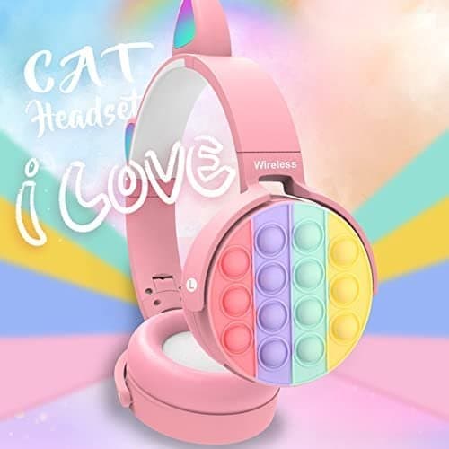 Rainbow Pop-On-It Trådlösa Hörlurar Rödrosa