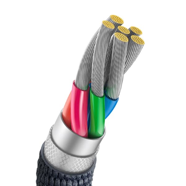 Baseus-kabel Crystal Shine USB - USB-C 1,2 m 100W svart svart