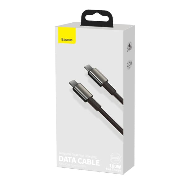 Baseus-kabel Tungsten PD USB-C - USB-C 2,0 m svart 100W