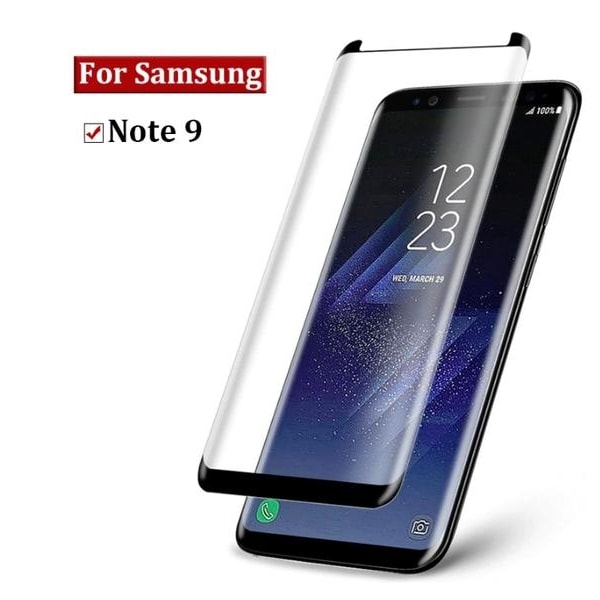Täysi peitto Samsung Note 9 10D karkaistulle lasille