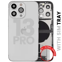 Baksida med laddningsport flex och smådelar för iPhone 13 Pro (EU / Global version) (Begagnad OEM-dragning: Klass B) (Silver) silver