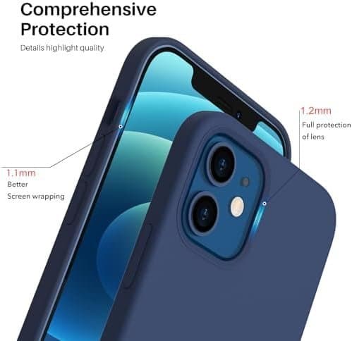 Lyxigt flytande silikonskal för iPhone 15 - Blå