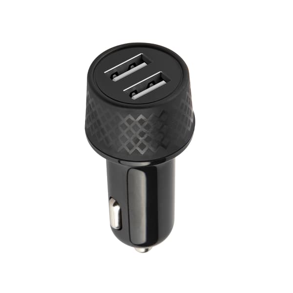 Forever billaddare 1xUSB 2,4A + 1xUSB QC 3 0 svart svart