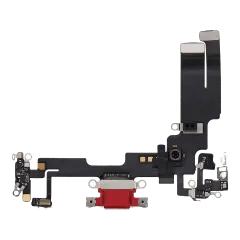 Laddningsport Flexkabel för iPhone 14 (Begagnad OEM-del) (Röd)