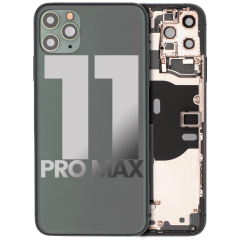 Baksida med smådelar för iPhone 11 Pro Max (Använd OEM-drag: Klass C) (Midnattsgrön)