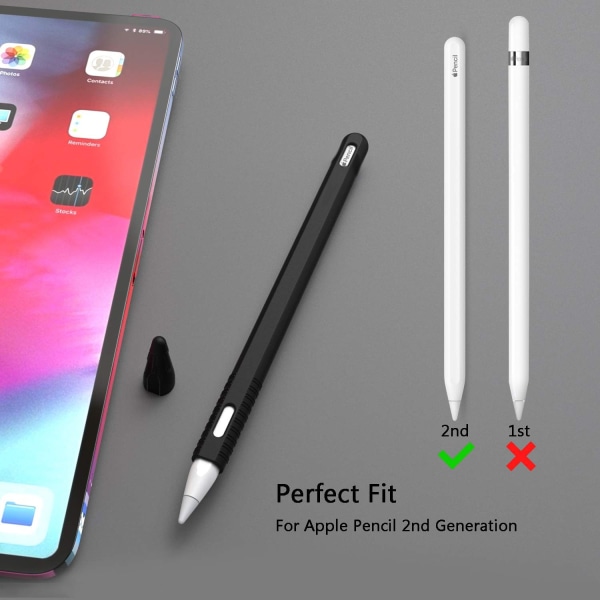 silikonfodral för För Apple Pencil 2|rosa vit